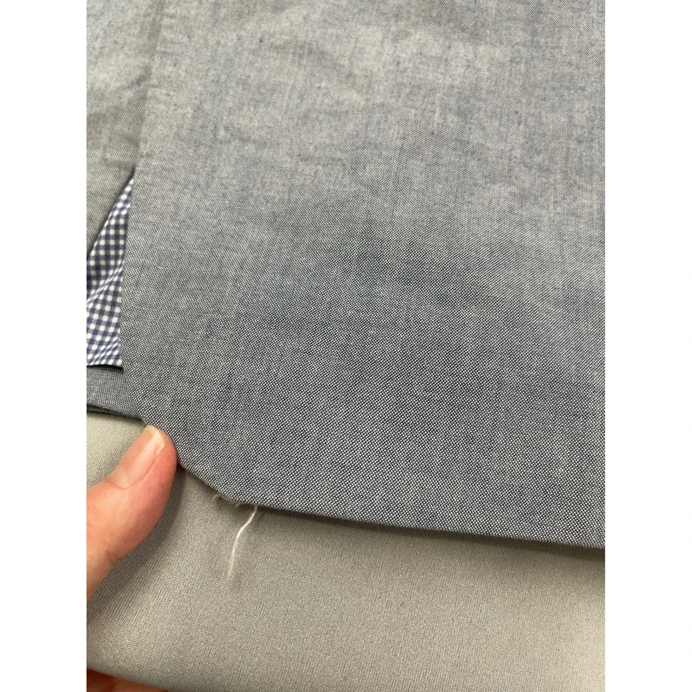 Saddlebred‎ Mens 44R Light Blue 100% Cotton 2 Button Blazer Sport Coat Gingham